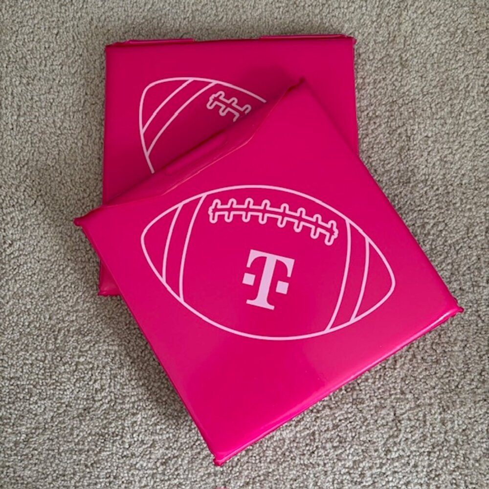T-Mobile Tuesdays set of 2 Football Themed Stadium Seat Cushions